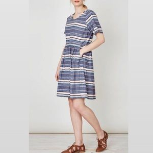 Thought “Abigail” stripe hemp midi dress 🍡